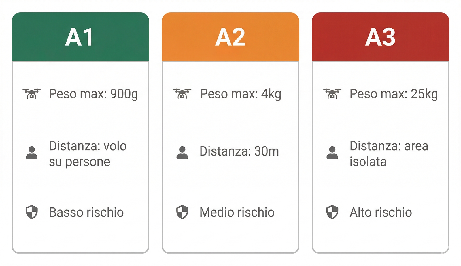 Diagramma sottocategorie A1/A2/A3 Categoria Aperta
