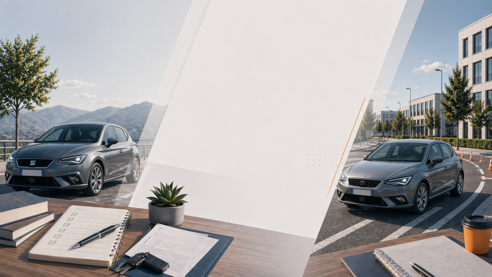 Cover illustrativa del percorso patente B da privatista con moduli, visita medica e motorizzazione civile sullo sfondo